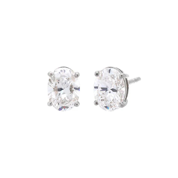 Aretes Odette con Diamante Oval 1ct c/u Certificado IGI en Oro True Gold®