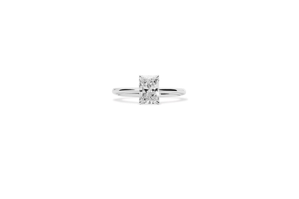 Anillo de Compromiso Diamante Corte Radiant 1ct Certificado IGI en Oro True Gold®