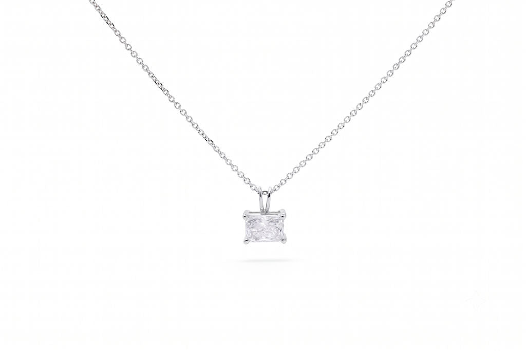 Dije con Diamante de Laboratorio Corte Radiant - 1 Quilate con Certificación IGI